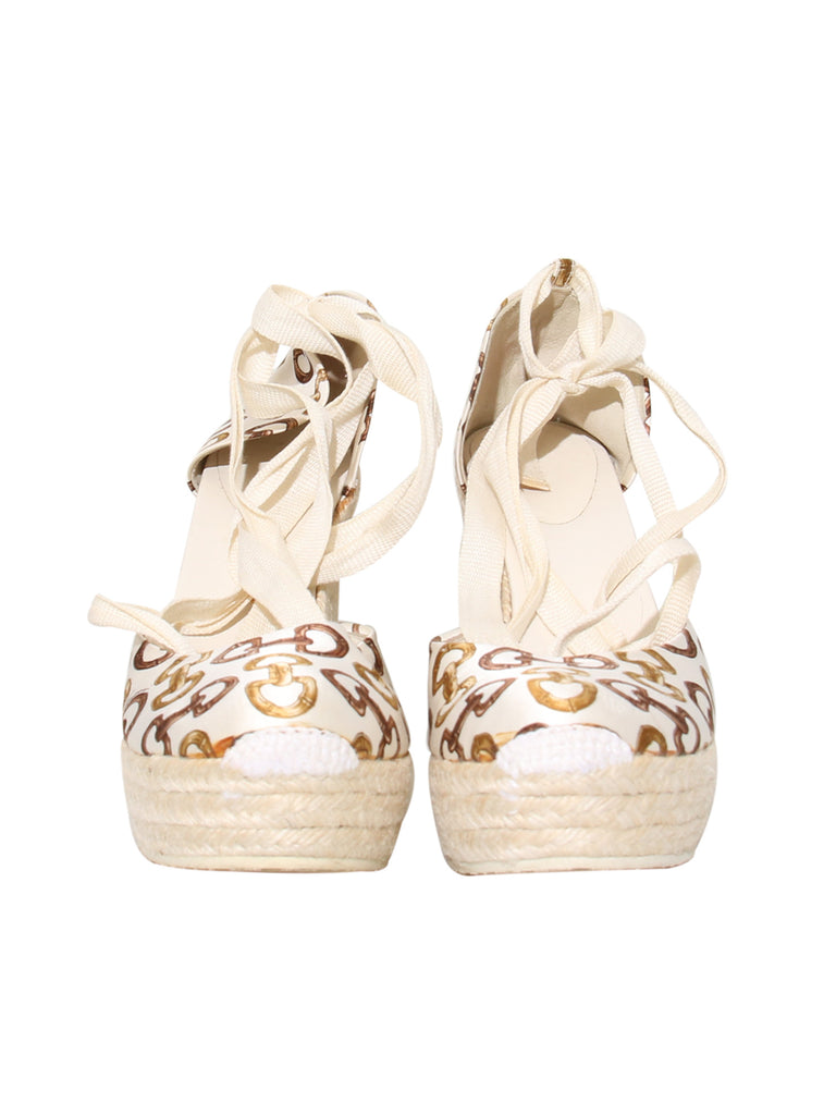 Gucci Silk Horsebit Wedges