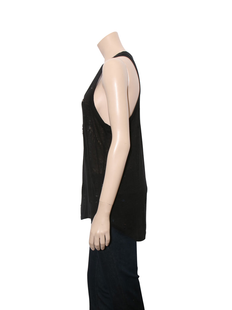 Iro Distressed Linen Tank Top