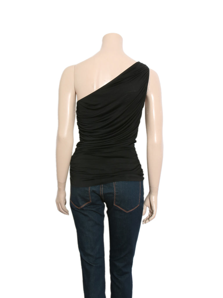 One-Sleeve Ruched Blouse