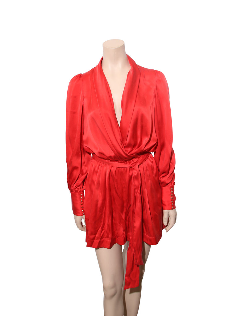 Zimmermann Silk Wrap Playsuit