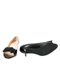 Prada Peep-Toe Bow Pumps