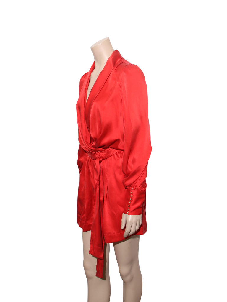Zimmermann Silk Wrap Playsuit
