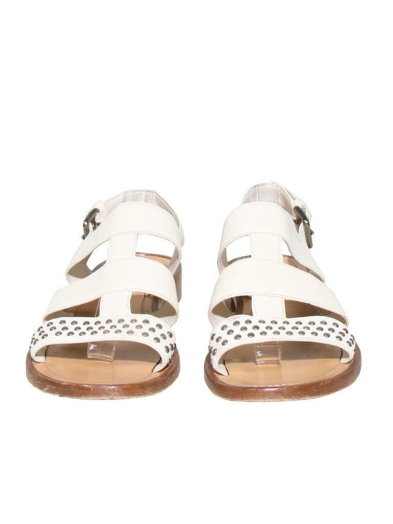 Miu Miu Studded Leather Sandals
