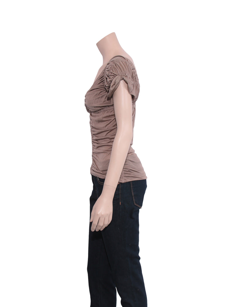 Bottega Veneta Silk Ruched Top