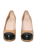 Chanel Round-Toe Leather Pumps