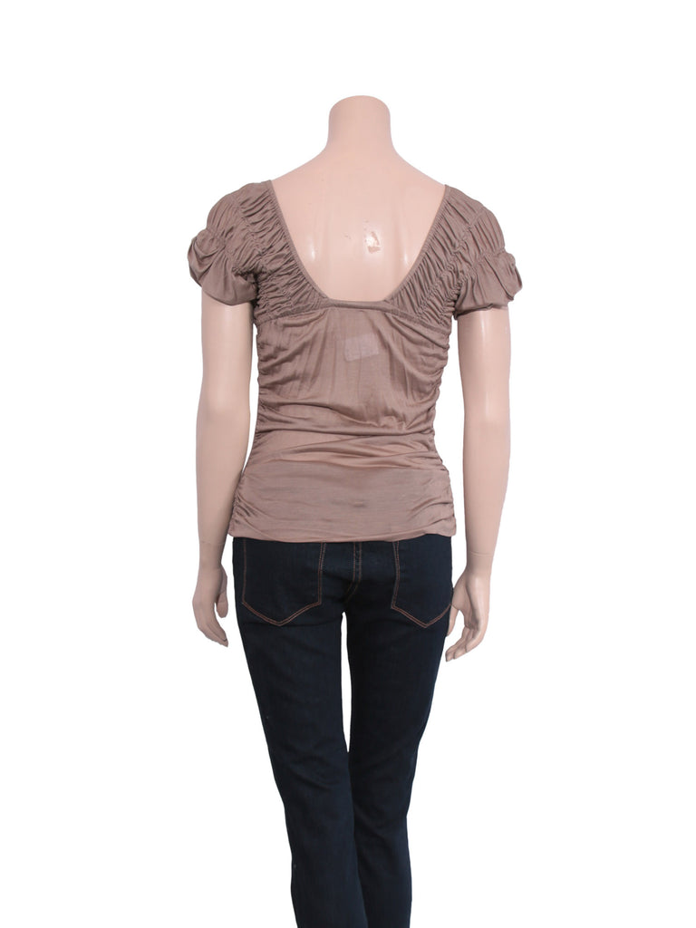 Bottega Veneta Silk Ruched Top