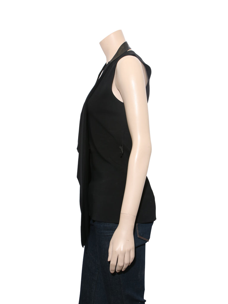 Alexander Wang Draped Leather Detail Top