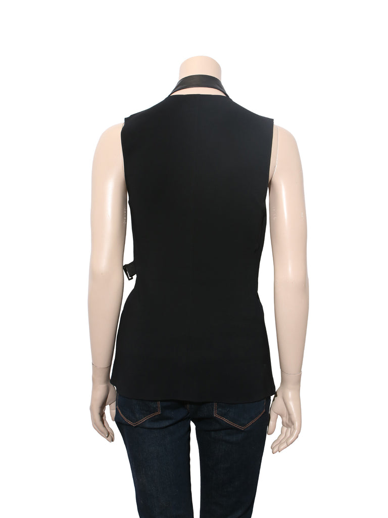 Alexander Wang Draped Leather Detail Top