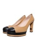Chanel Round-Toe Leather Pumps