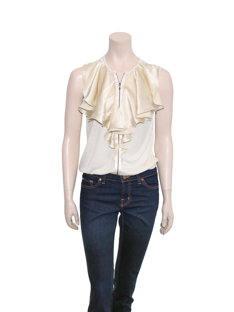 Lanvin Silk Ruffle Top