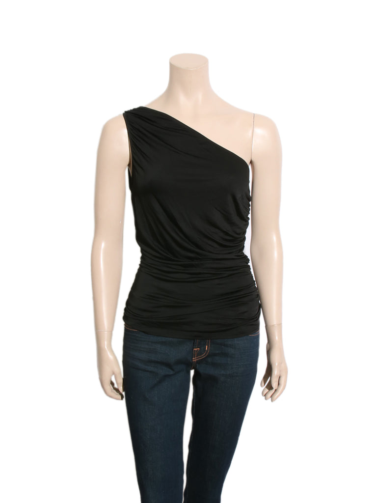 One-Sleeve Ruched Blouse