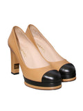 Chanel Round-Toe Leather Pumps