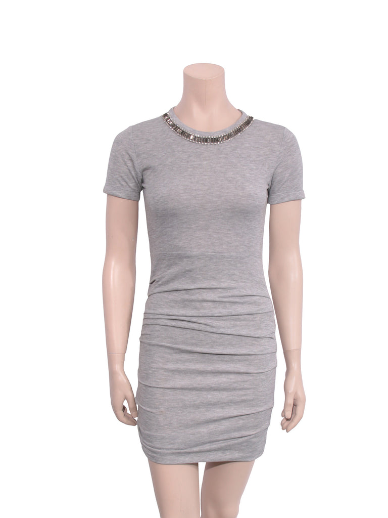 Maje Embellished Ruched Dress