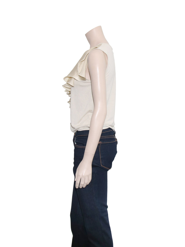 Lanvin Silk Ruffle Top