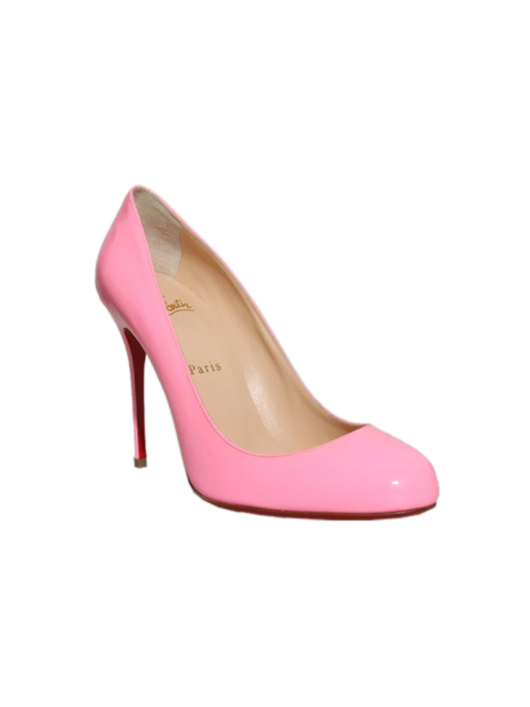 Patent Leather Round Toe Pumps