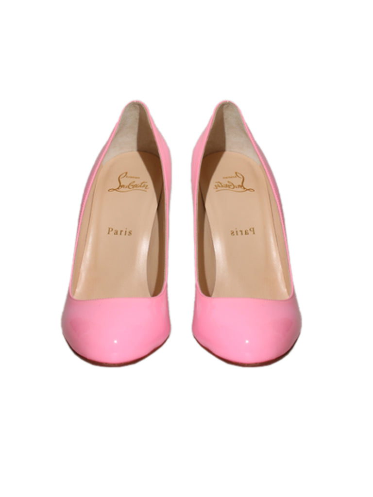 Patent Leather Round Toe Pumps