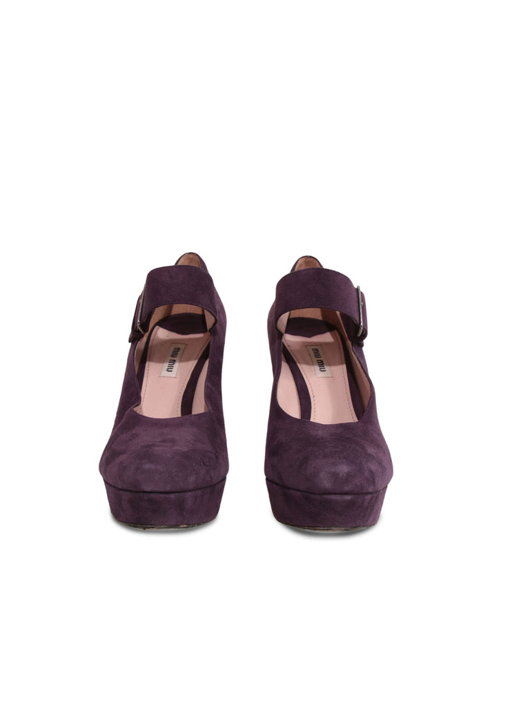 Miu Miu Suede Mary Jane Pumps