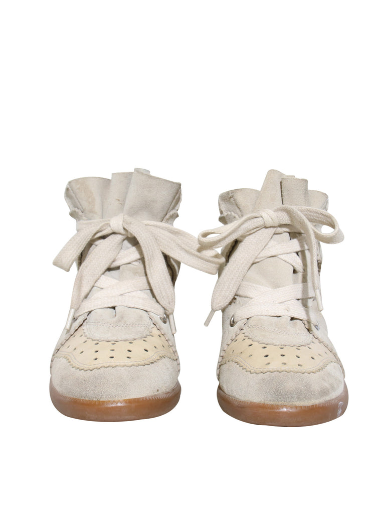 Isabel Marant Bobby Wedge Suede Sneakers