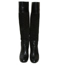 Suede and Leather Knee High Boots