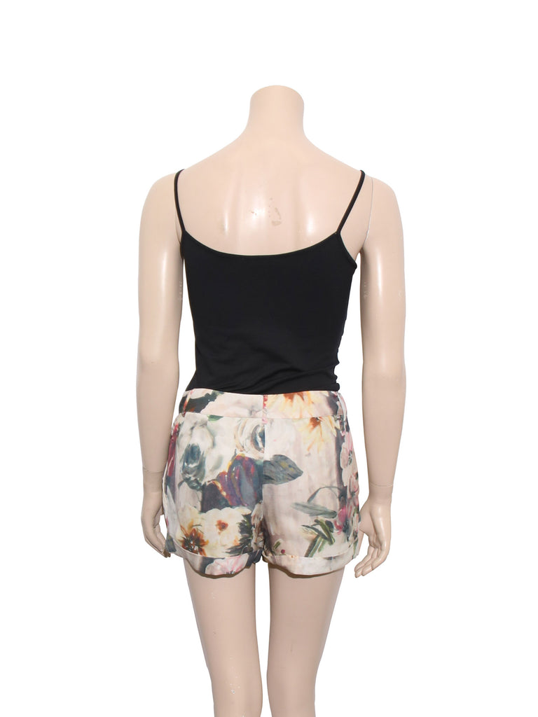 Haute Hippie Floral Silk Shorts