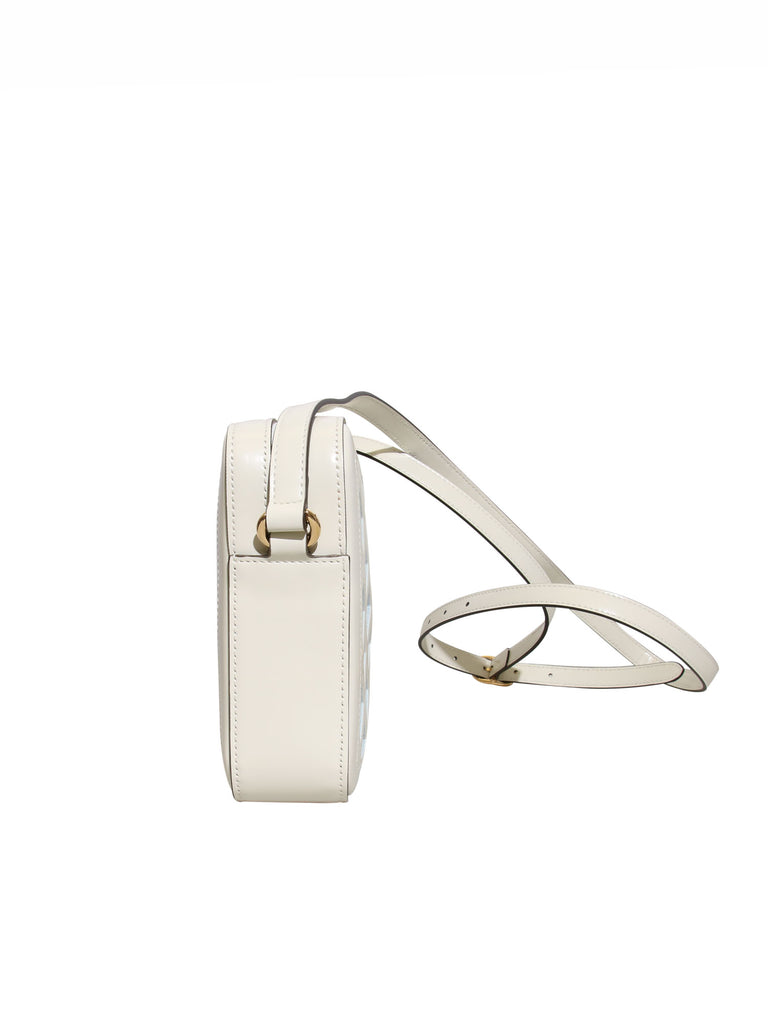 New Gucci Traforata Leather Cutout Flora Shoulder Bag