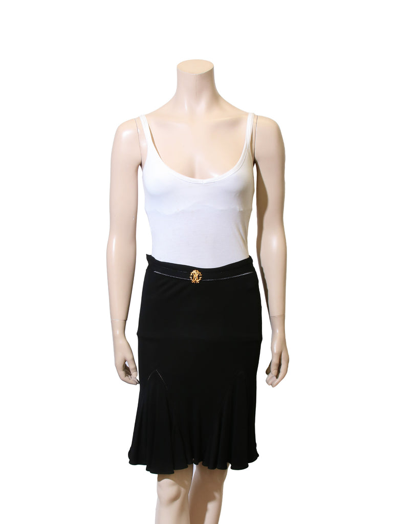 Roberto Cavalli Flared Jersey Skirt