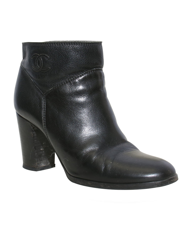 Chanel Leather Booties