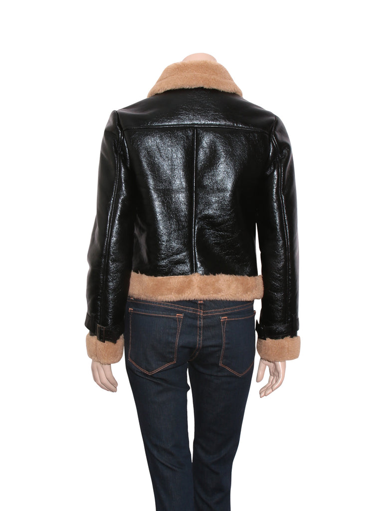 Faux Shearling Leather Jonna Jacket