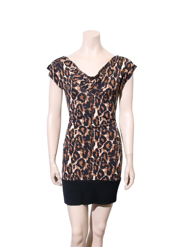 DVF Leopard Print Zeke Dress with Band