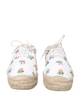 Saint Laurent Leather Floral Espadrilles