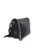 Prada Etiquette Studded Textured-Leather Shoulder Bag