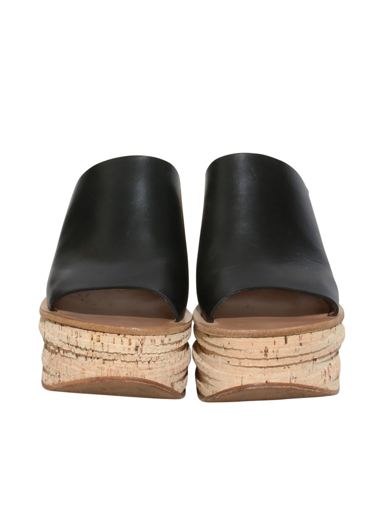 Cork wedge Slide Sandals