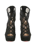 Christian Louboutin Altarakna Peep-Toe Platform Booties