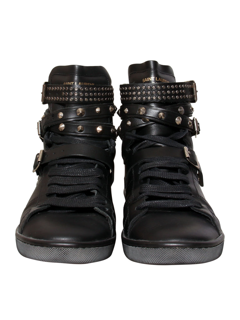 Leather Studded Sneakers
