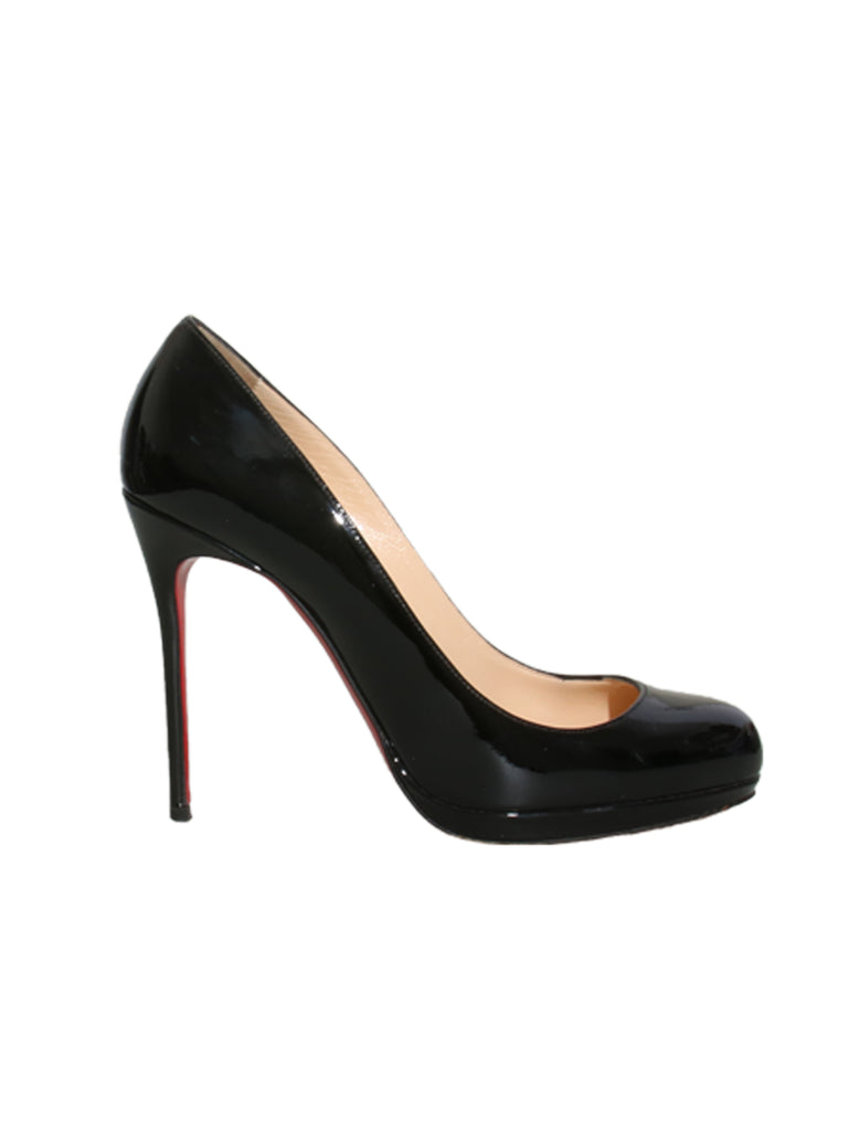 Patent Leather Round Toe Pumps