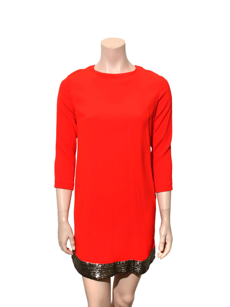 Sandro Metallic Hem Dress