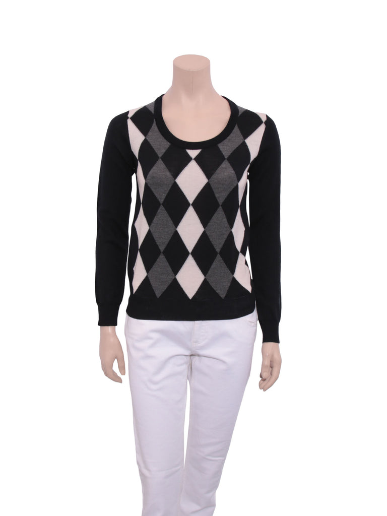 Prada Argyle Wool Sweater