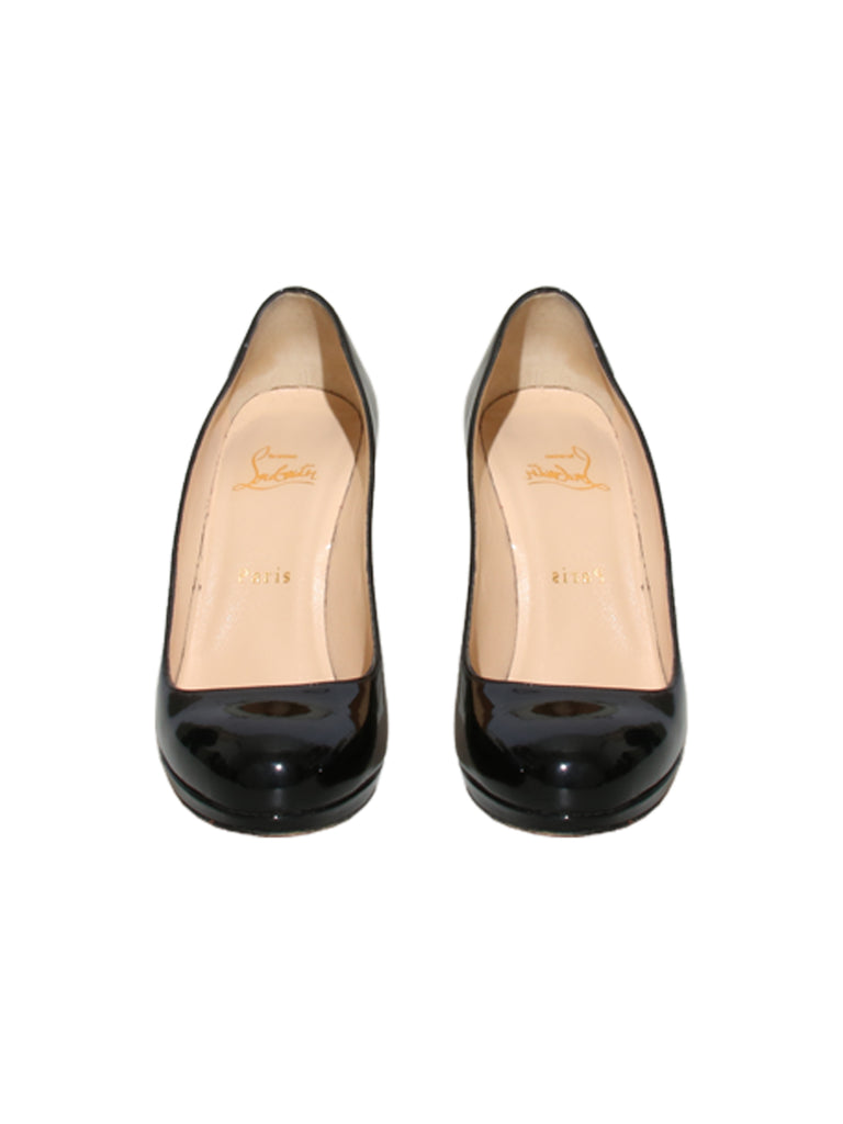 Patent Leather Round Toe Pumps