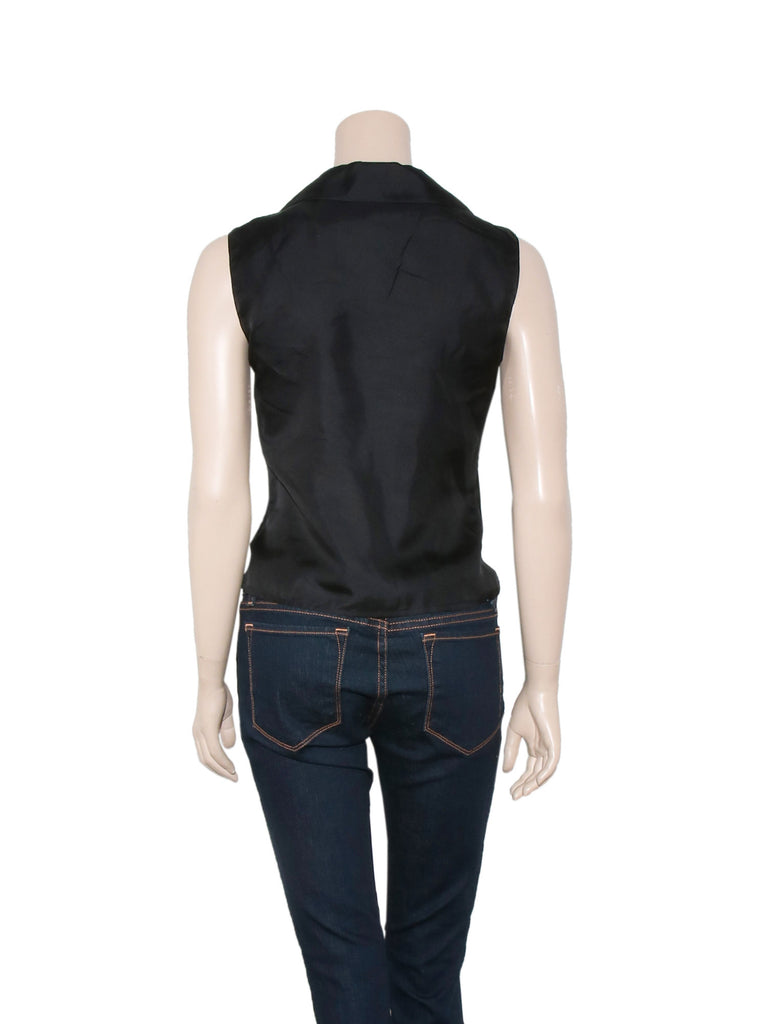 Versace Vintage Silk Sleeveless Top