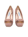 Prada Suede Bow Pumps