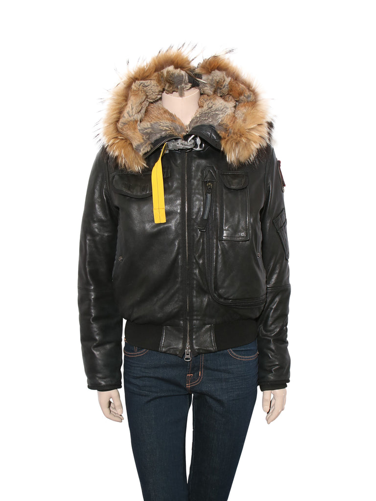Parajumpers Leather Down Bomber Coat