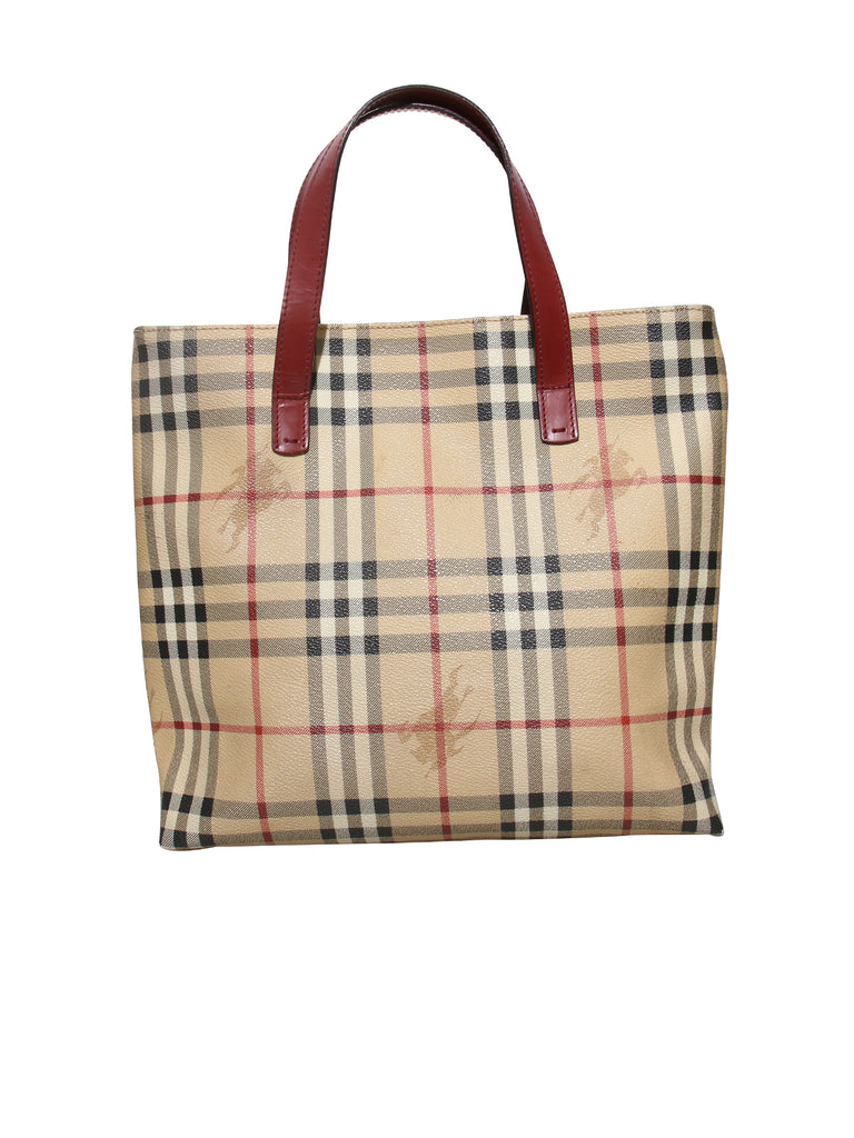 Burberry Haymarket Check Tote Bag
