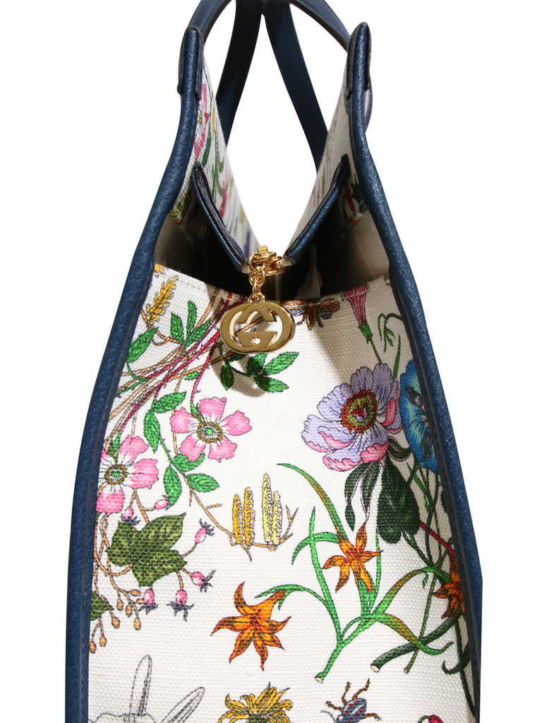 Gucci New Large Flora Canvas Tote Bag