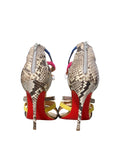 Mariniere 100 Mutlicolor Strappy Python Sandals
