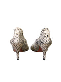 Lanvin Snakeskin Canvas Heels