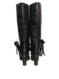 Chanel Leather Bow Boots