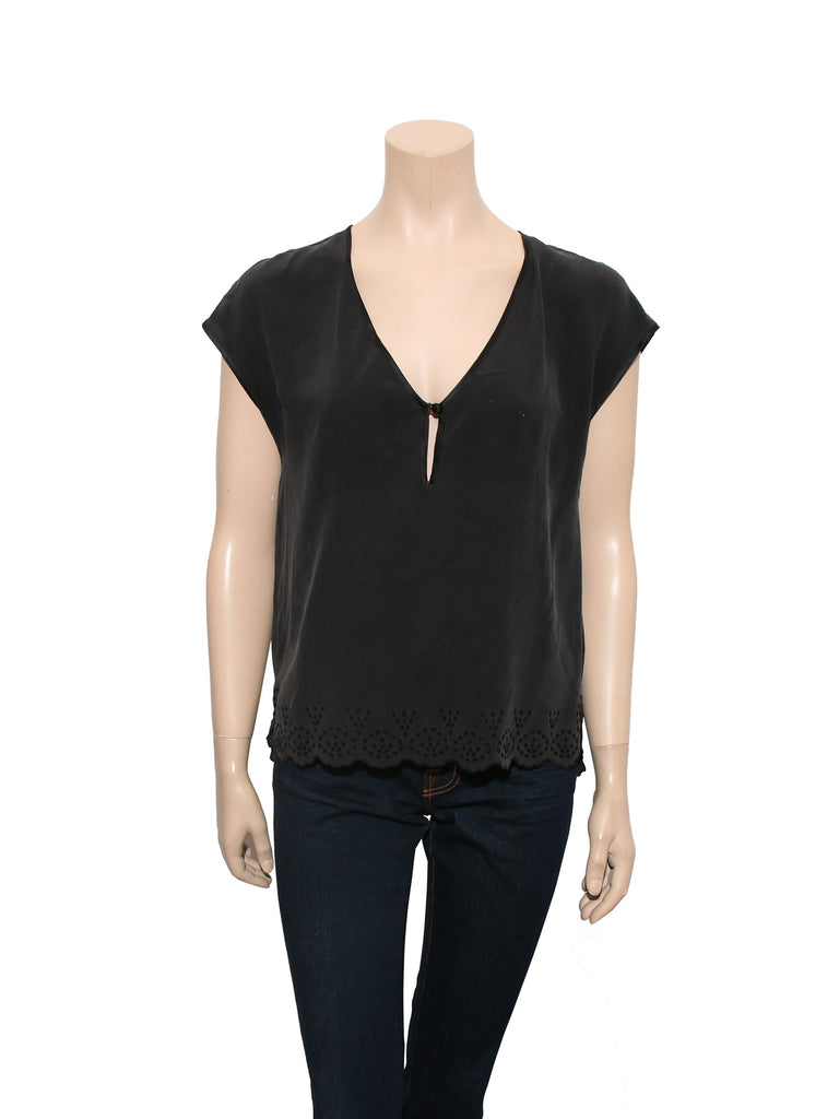Zadig & Voltaire Silk Eyelet Top