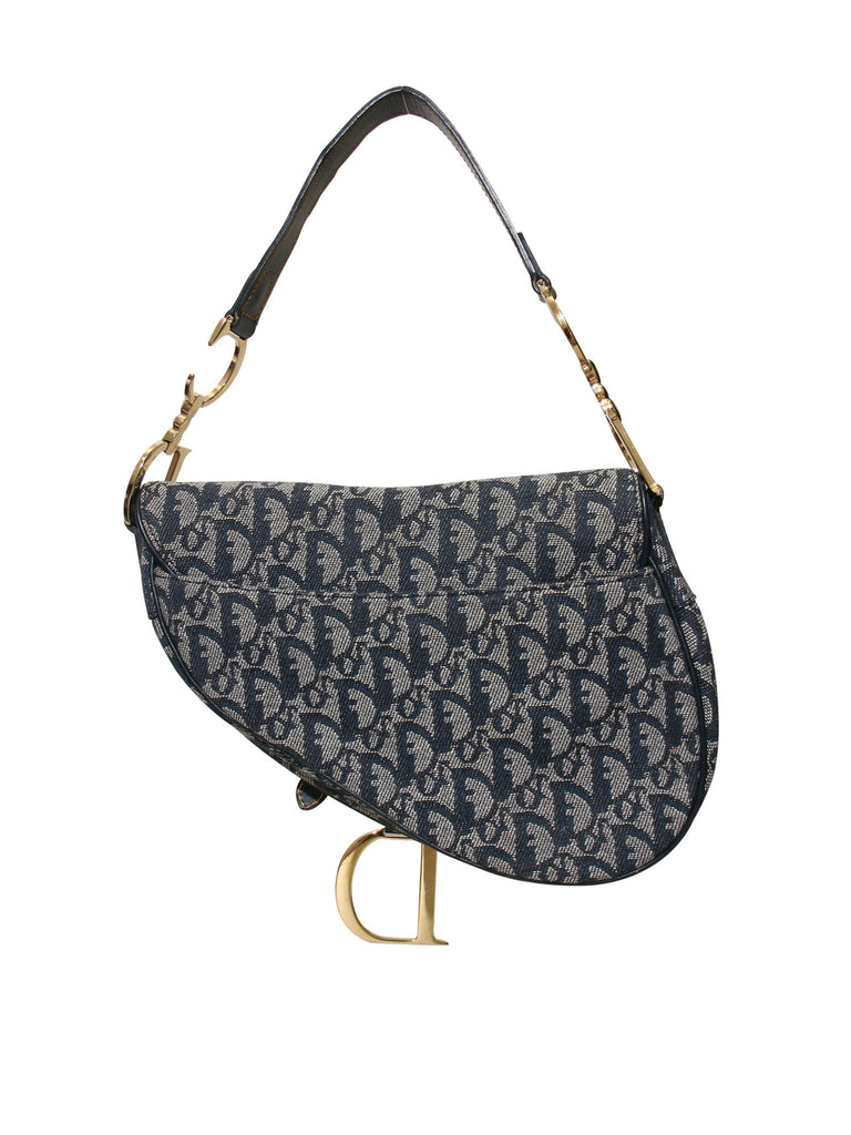 Christian Dior Canvas Saddle Bag