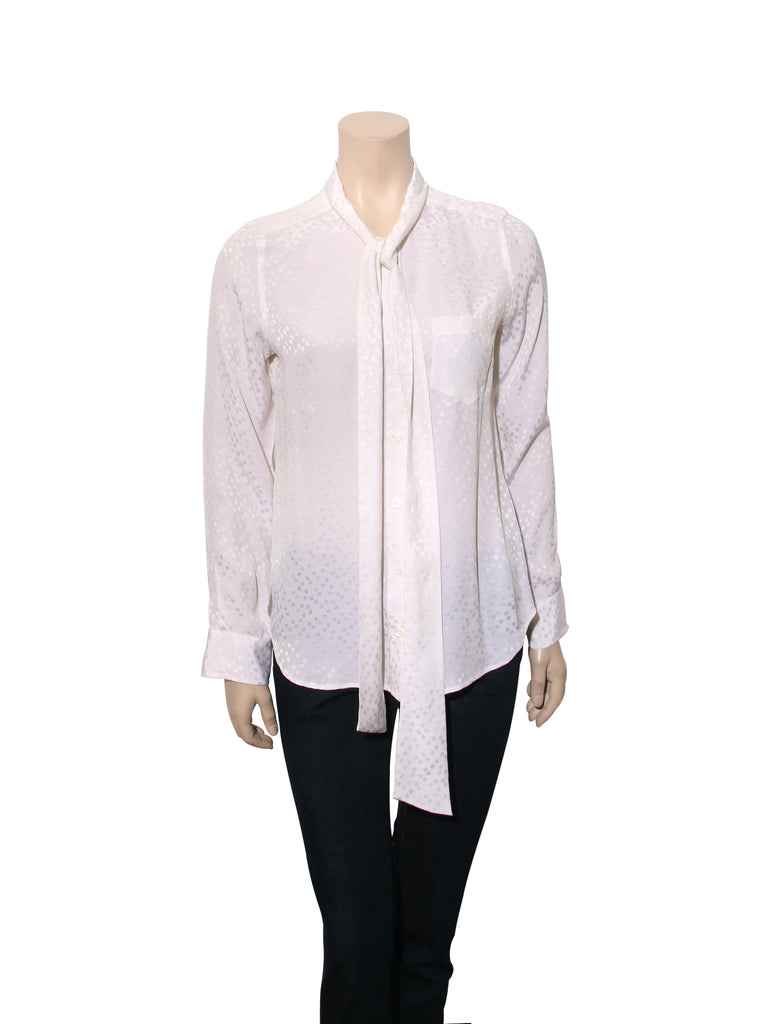 Equipment Polka Dot Silk Blouse
