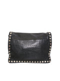 Prada Etiquette Studded Textured-Leather Shoulder Bag